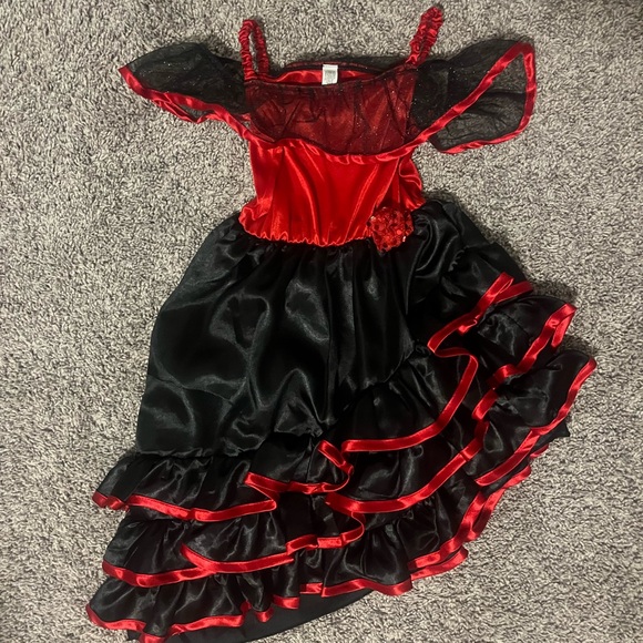 Other - Red and Black Kids Flamenco Costume